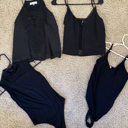 Womens XS Black Tops