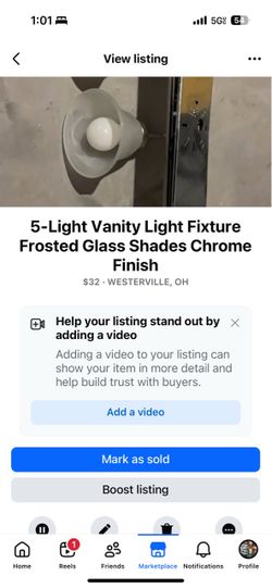 5-Light Vanity Light Fixture Chrome Finish