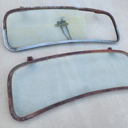 2 Original 1935 & 1936 Ford Car Windshield Frame Chrome Surround Handle