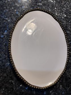 Gold rimmed Porcelain Serving Tray