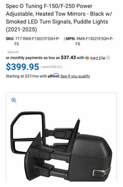 2021-2025 F150 Tow Mirrors