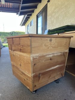 Custom Made Planter With Casters