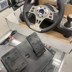 GameStop PS3 Steering Wheel With Pedals