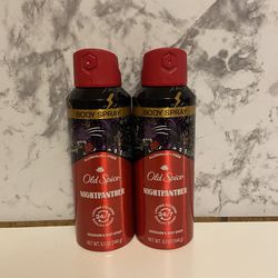 2 Old Spice NightPanther Body Spray 