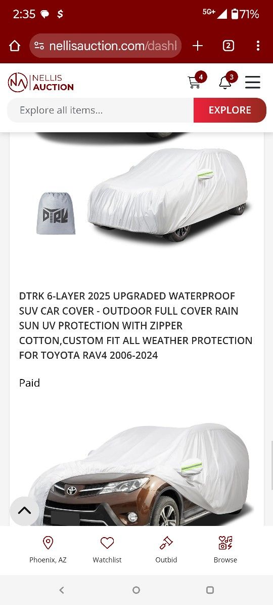 Brand New SUV Car Cover Six Layer