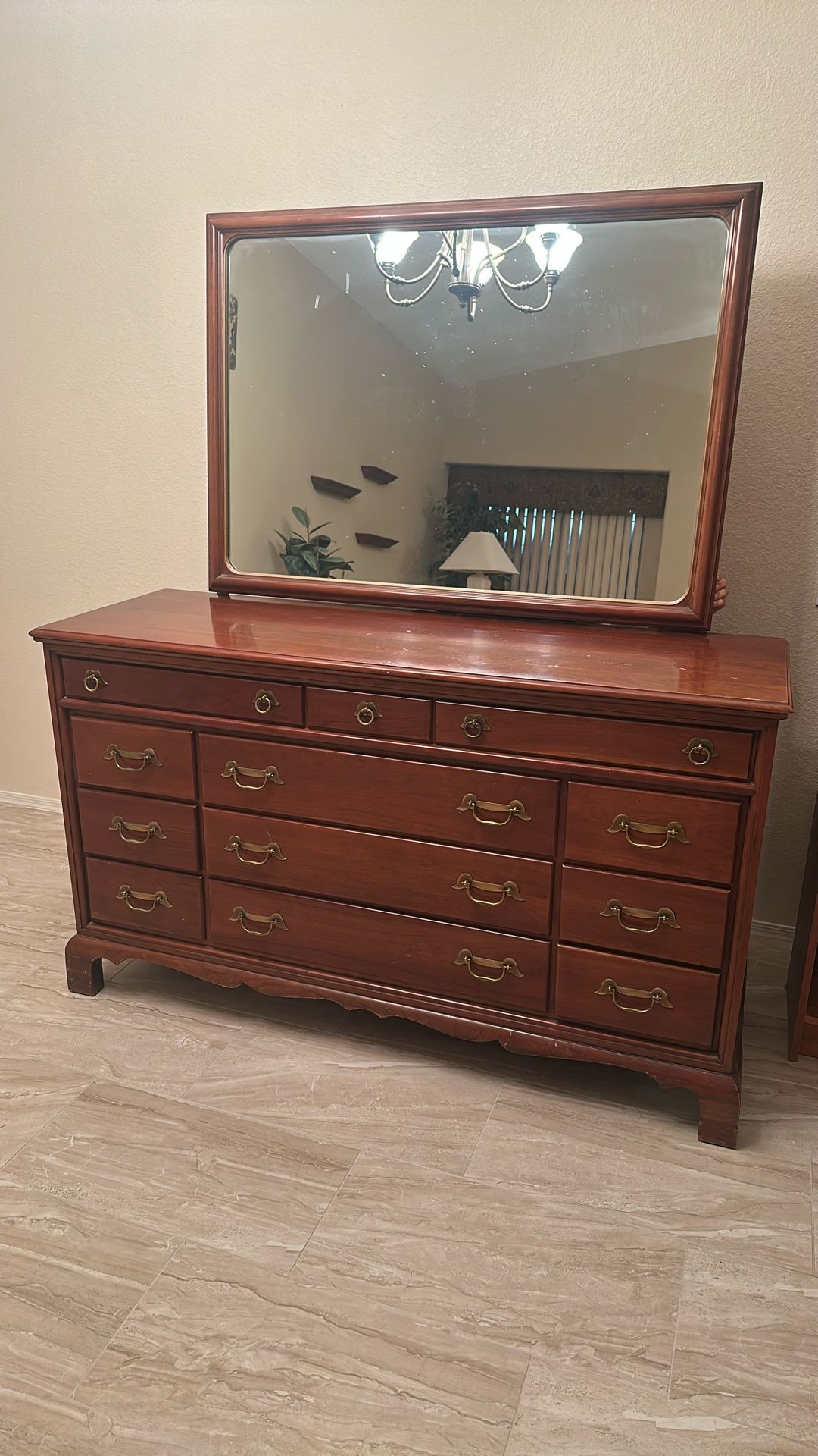 Dresser And Mirror and nightstand