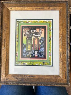 Circa 2013 signed lithograph in Art Nouveau style