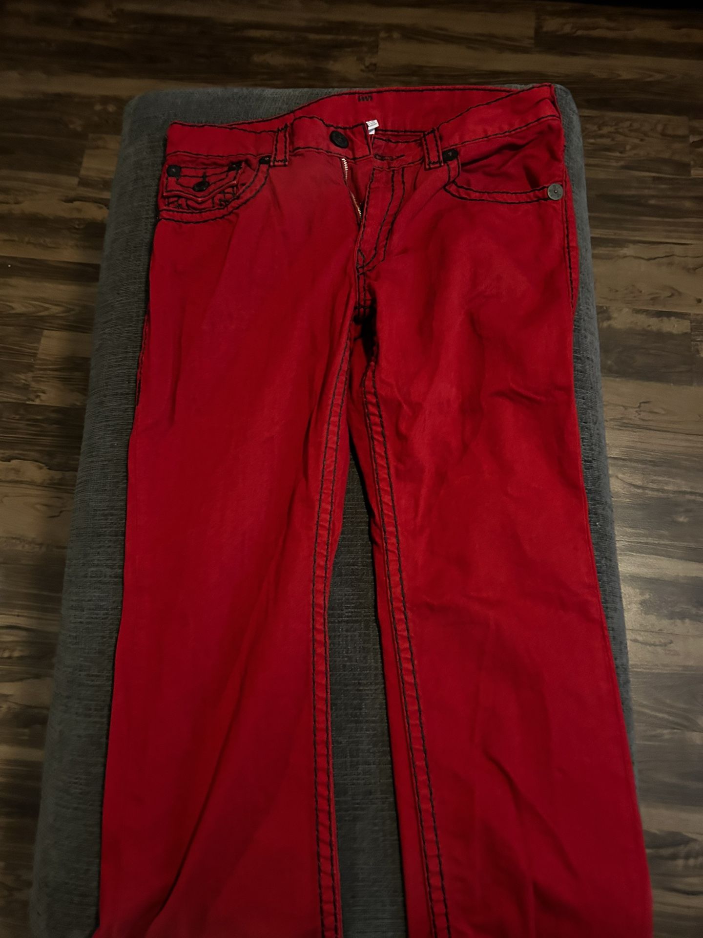 Men’s Red True Religion Jeans