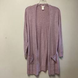 Women’s MATTY M (Plus size) acrylic/nylon/cotton Mauve open cardigan sweater… Size XXL