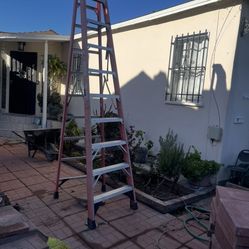 Excellent Condition Fiberglass A Frame Ladders 