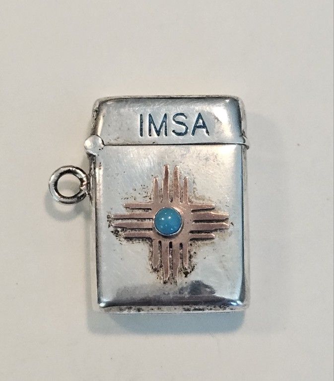 Albuquerque New Mexico Solid .925 Silver Match Safe IMSA 1999 Vesta Case