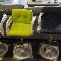 Contemporary adjustable multi color stools