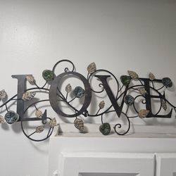 Metal Love Sign Home Decor