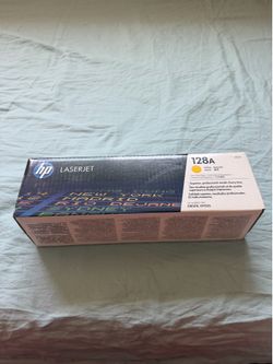 HP Genuine 128A CE322A Yellow Laser Jet Tonner Toner Cartridge New Sealed OEM