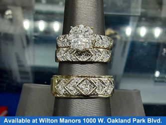 Ring - Engagement Set - Yellow Gold 10k (.417) 10.1 grams Size 7