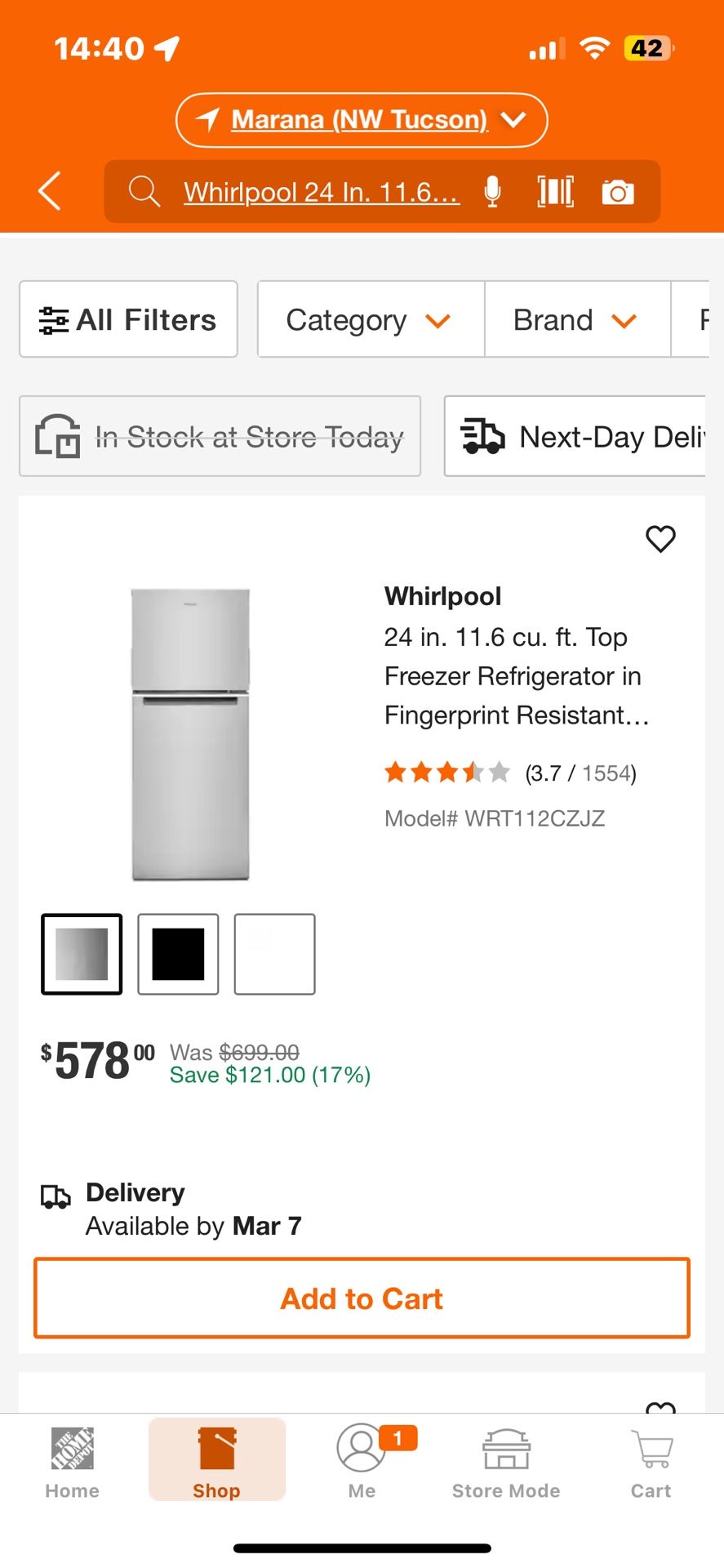 Whirlpool Refrigerator