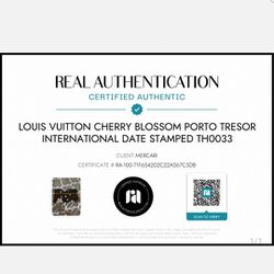 Limited Edition Louis Vuitton Cherry Blossom Wallet DATE STAMPED THOO33