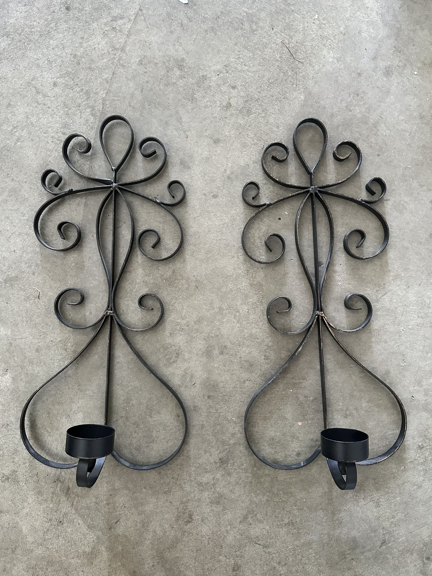 Iron Wall Hung Candle Holders