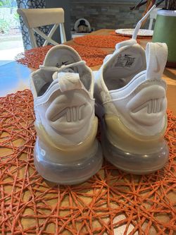 white Nike Air Max 270 sneakers with a breathable mesh