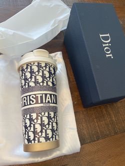Dior Christian Dior Paris Oblique Logo Travel Tumbler 350ml Drink-Through Lid