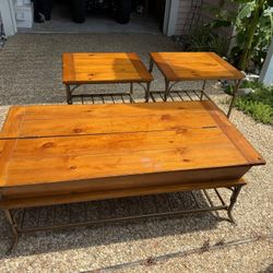 2 End Tables and Coffee Table.  All Matching 