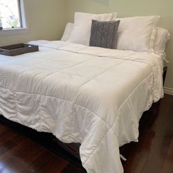 King bed frame and memory foam mattress