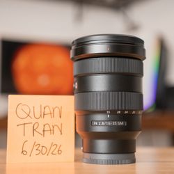 Sony 16-35mm f2.8 gm lens