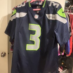 Nike On Field Russel Wilson Seattle Seahawks #3 NFL men Jersey Size Large
