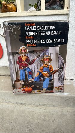 Animated Banjo Skeletons Halloween Decoration