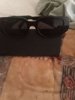 Prada Black Rectangle Frame Sunglasses