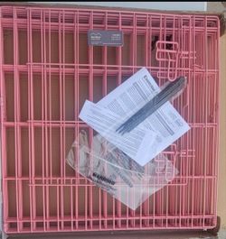 New Midwest Pets 24" Tall Exercise Play Pen with door pink in color