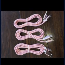 Pink IPHONE AND ANDROID CHARGERS $6obo