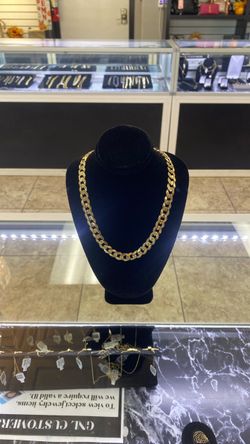 Gold Curb Link Chain Necklace
