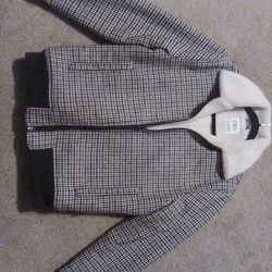 ZARA Houndstooth wool lined Jacket