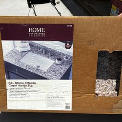 PRICE DROP: 37” Stone Effects Capri Vanity Top W Sink-NEW