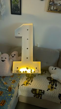 Number One. With Lights Powered By Batteries