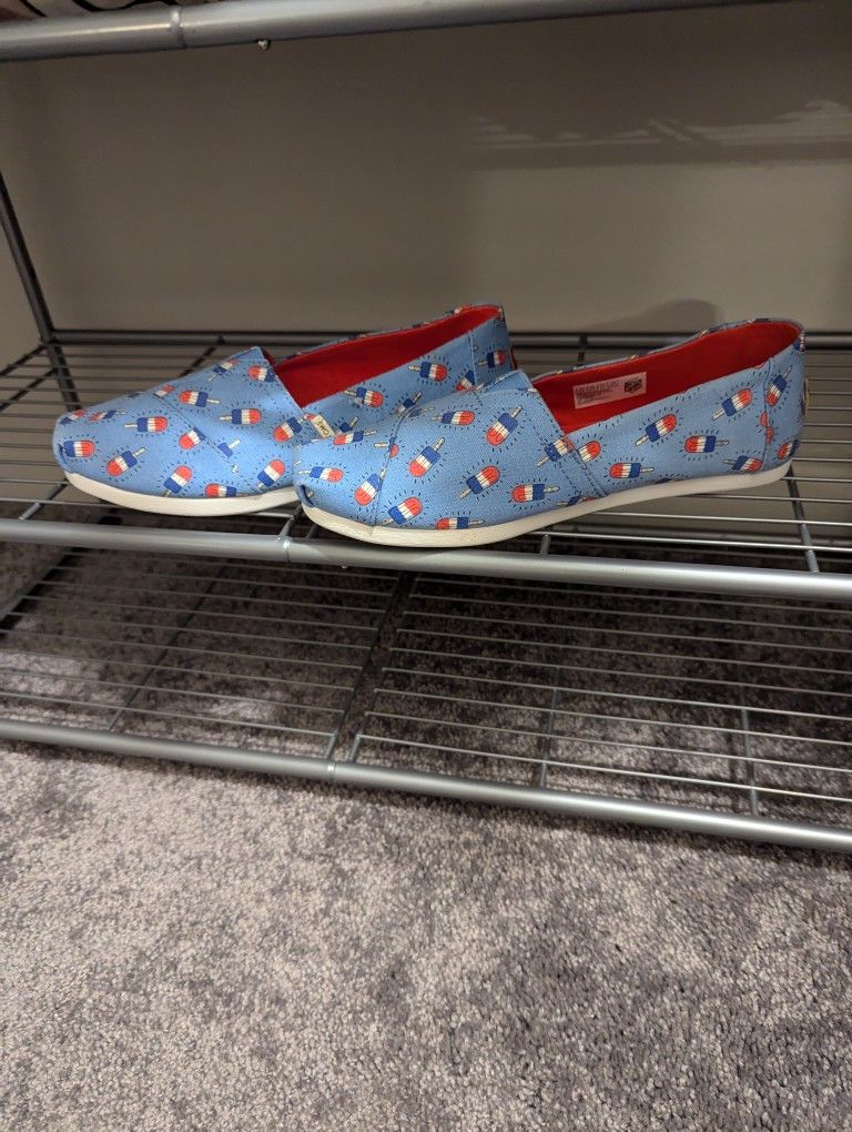 Toms Popsicle Print- Glow In The Dark Slip On