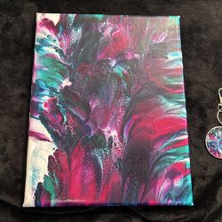 Humming Bird Accent painting & Key Chain 