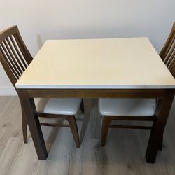 Japanese Extendable Dining Table + 2 Chairs 