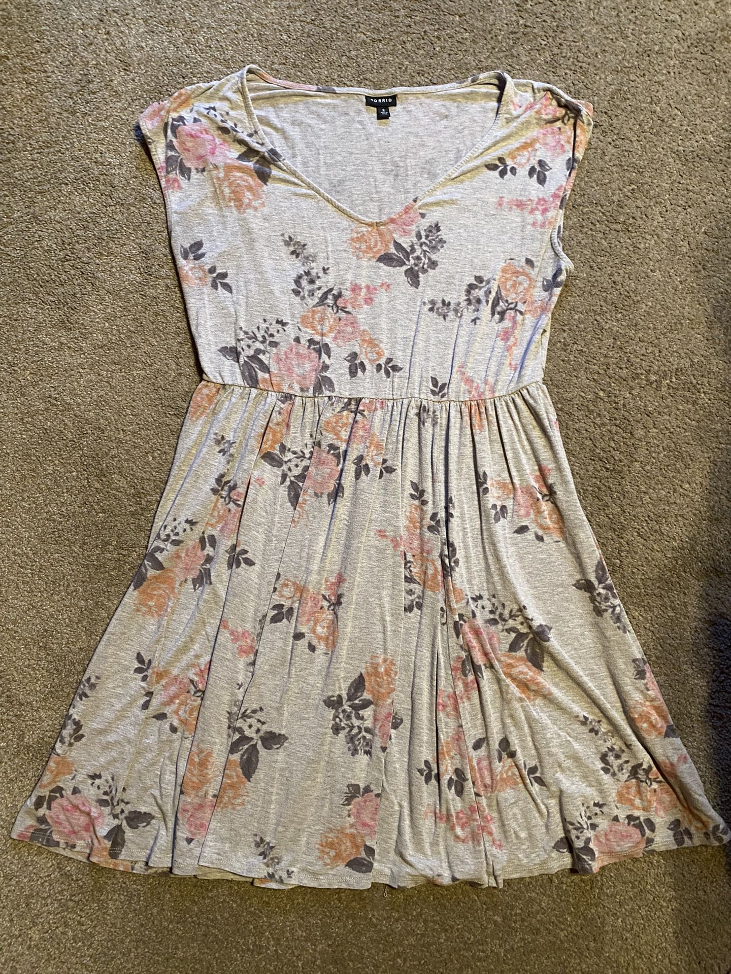 Torrid Floral Short Dress Plus Size 2XL