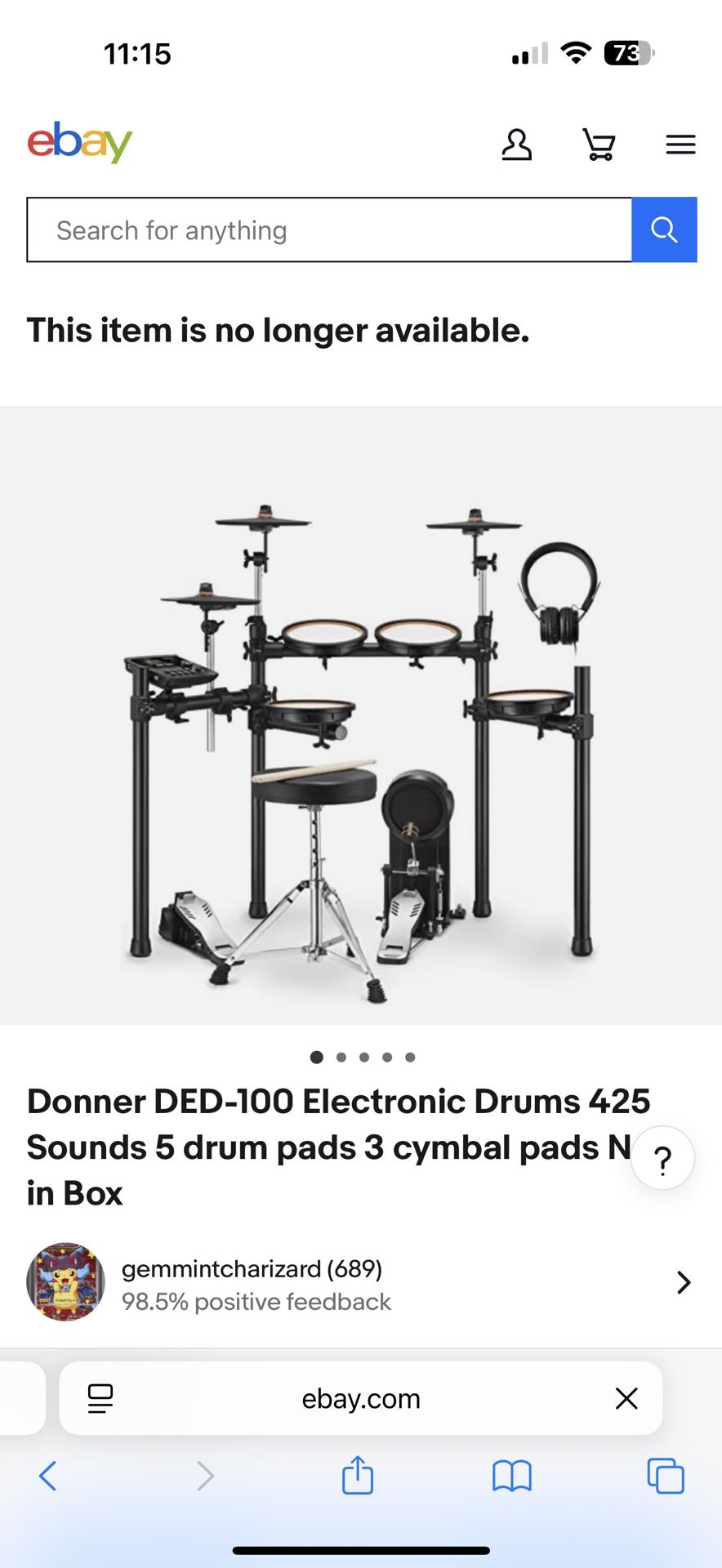 Donner DED-100 electronic drum set 