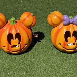 Disney Mickey And Minnie Halloween Pumpkins 
