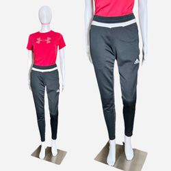 Adidas 3-Stripes Climacool Grey Soccer Women’s Pants Joggers Sz S