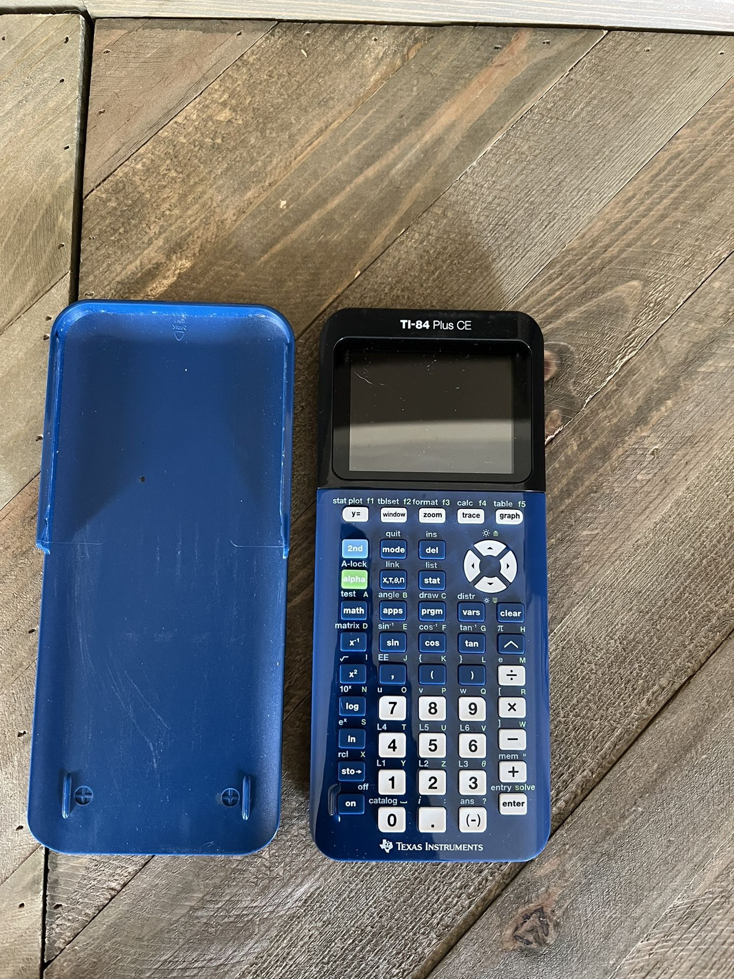 Texas Instruments TI-84 Plus CE Graphing Calculator Blue With Cover