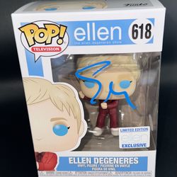 ELLEN DEGENERES SIGNED AUTOGRAPHED FUNKO POP COMEDIAN COA PSA DNA