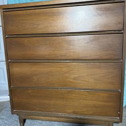 Classic All Original Walnut MCM Highboy Dresser