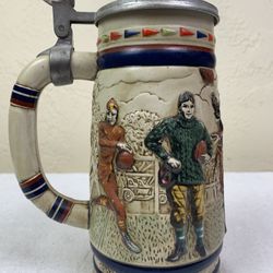Vintage Avon Beer Stein: “History Of Football” - Made In Brazil - 1983