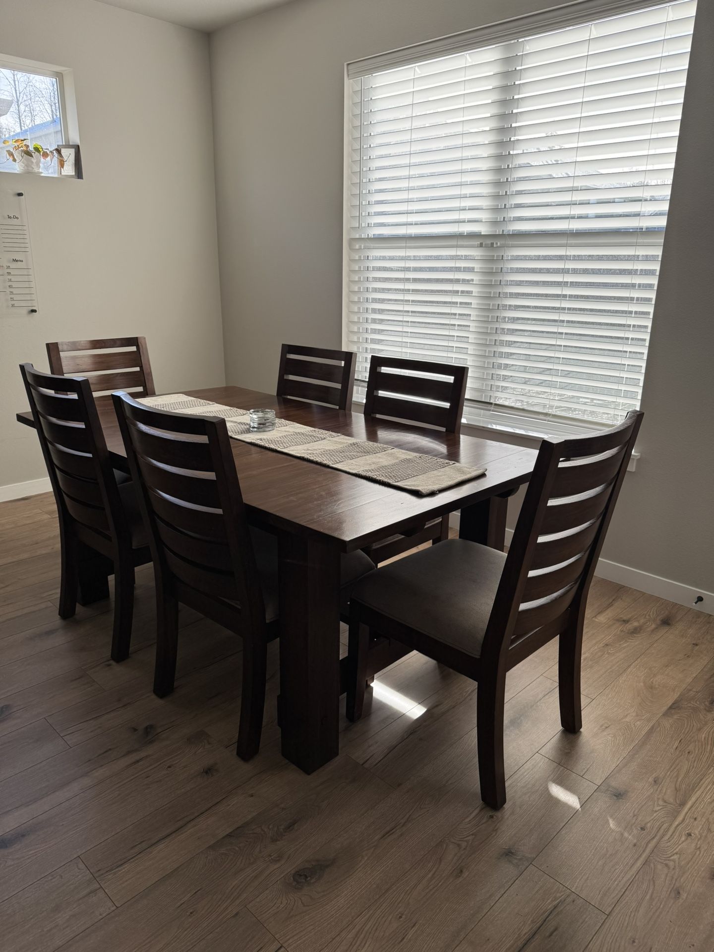 Solid Wood Table And 6 Chairs