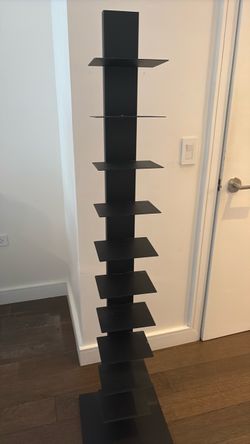 5ft tall metal black bookcase 11 shelves