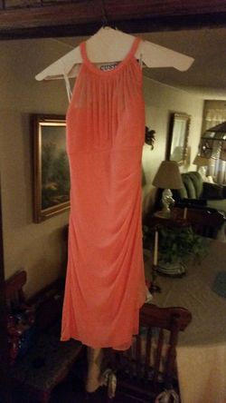 David's bridal size 4 coral bridesmaid dress